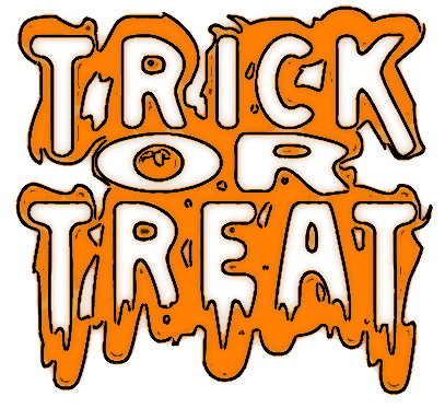 Trick Or Treat Png Transparent Image (orange, white)