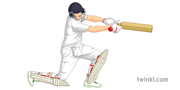 Cricket Sport Player Png Image (black, white)