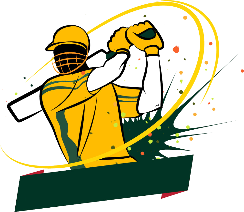 Cricket Sport Player Png Photo (gold, black, orange, white)