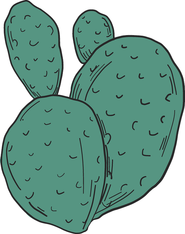 Prickly Pear Png Isolated Hd (gray)