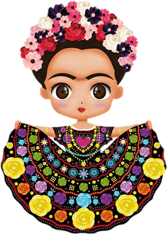 Frida Kahlo Cartoon Png Isolated Hd (black, pink)