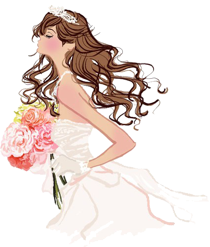 Bride Png Hd Photo (white, pink)