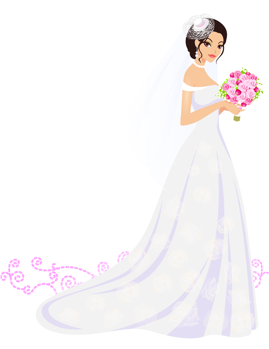 Bride Png Transparent Images (white, lavender)