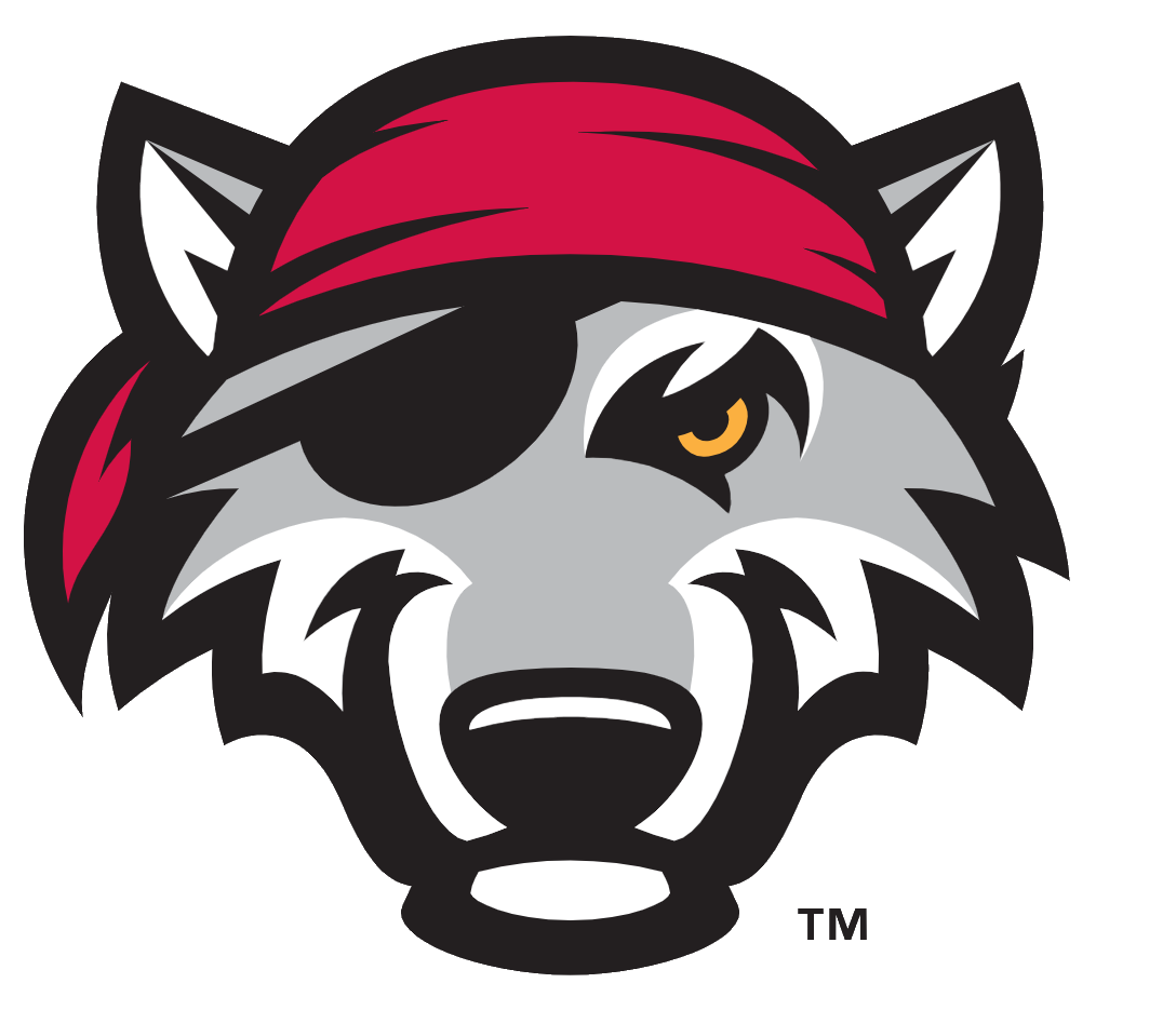 Erie Seawolves Png Pic (black, silver, white, red)