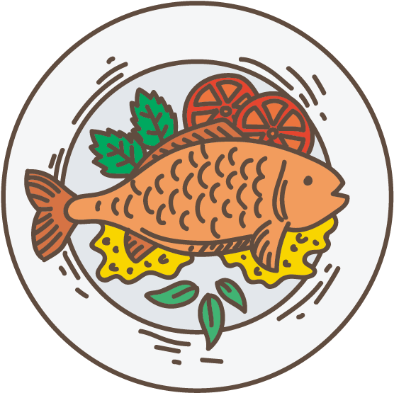 Fried Fish Png Photos (white, lavender, black, salmon)