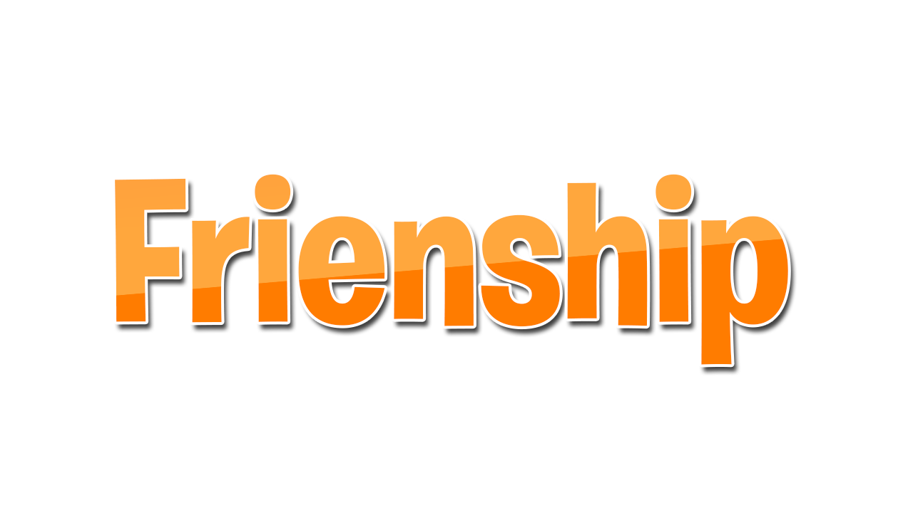 Friendship Day Word Png Clipart (beige, orange, white)