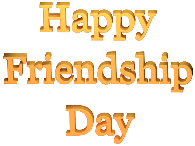 Friendship Day Word Png Free Download (black, salmon)