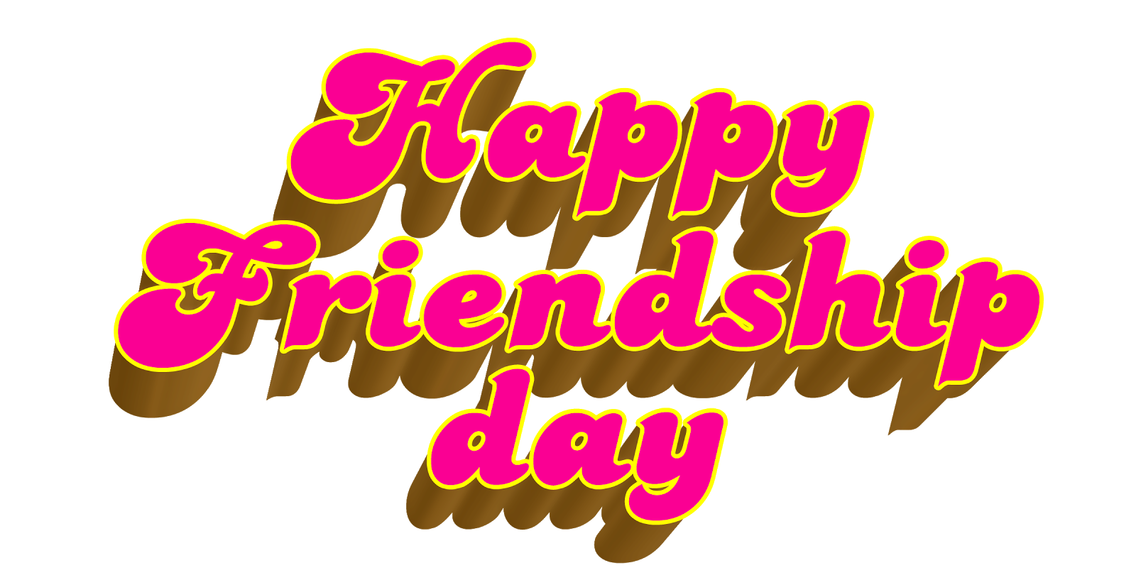 Friendship Day Word Png Image (black, purplish red)