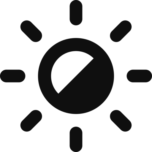 Brightness Free Png Icon (black)