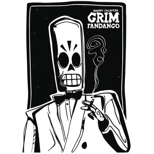 Grim Fandango Png Hd Isolated (black, white)