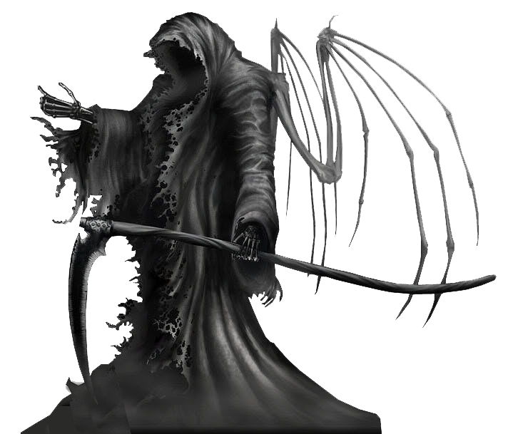 Grim Reaper Png Clipart (black, white)