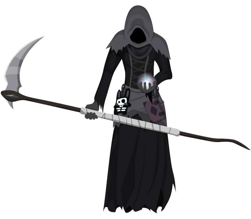 Grim Reaper Png Transparent (black, silver, lavender, white)