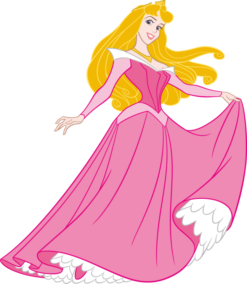 Princess Aurora Png Transparent Image (black, white, salmon, plum)