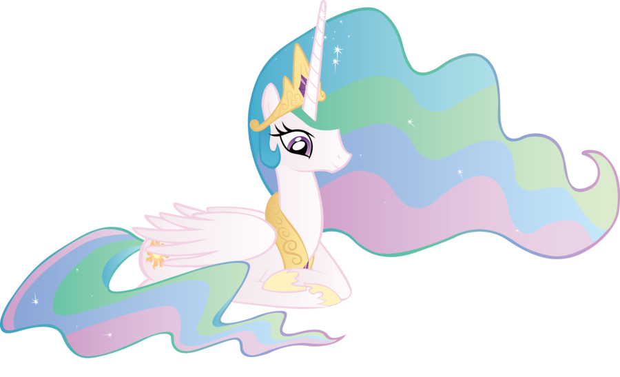 Princess Celestia Transparent Background (silver, black, plum, white)