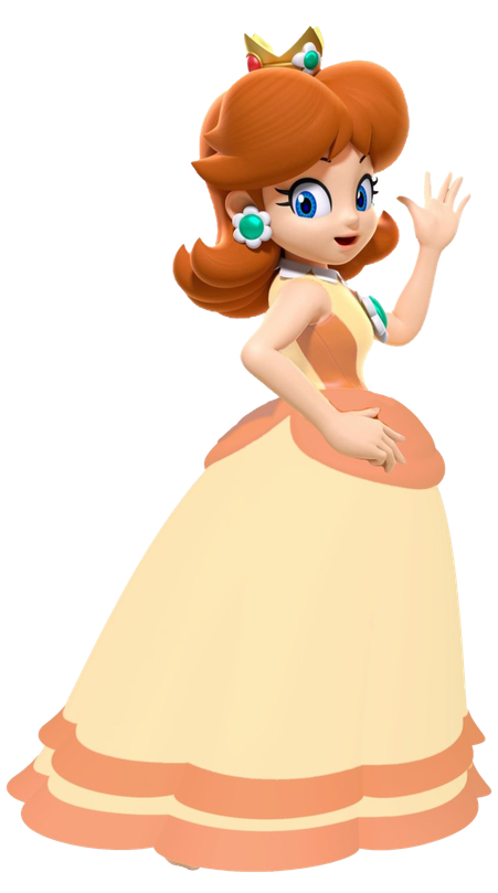 Princess Daisy Png Image (pink, black, beige)