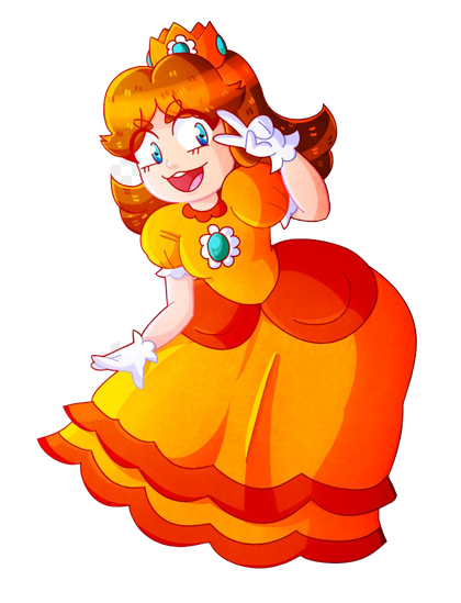 Princess Daisy Png Transparent Hd Photo (red, orange, black)