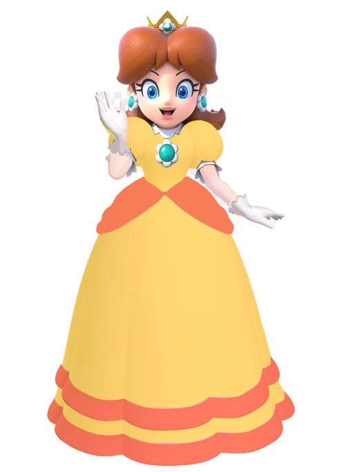 Princess Daisy Png Transparent (salmon, pink, black)