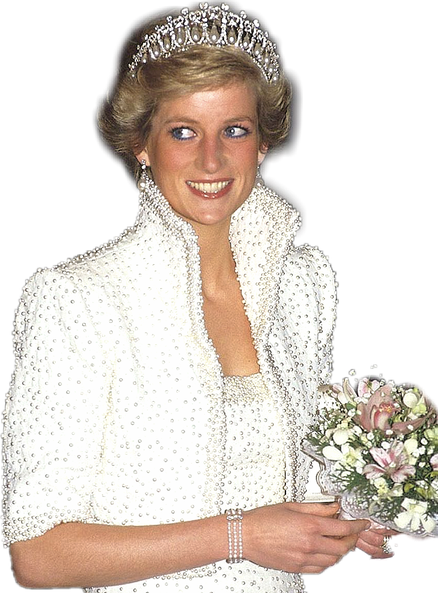 Princess Diana Png (black, white)