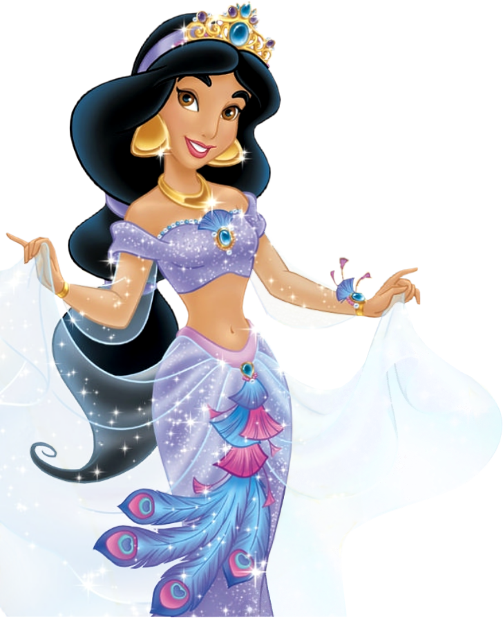 Princess Jasmine No Background (black, lavender, white)