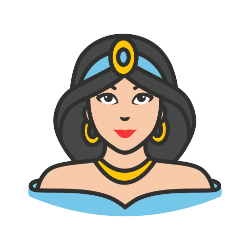 Princess Jasmine Png Image (indigo, black, pink, silver)