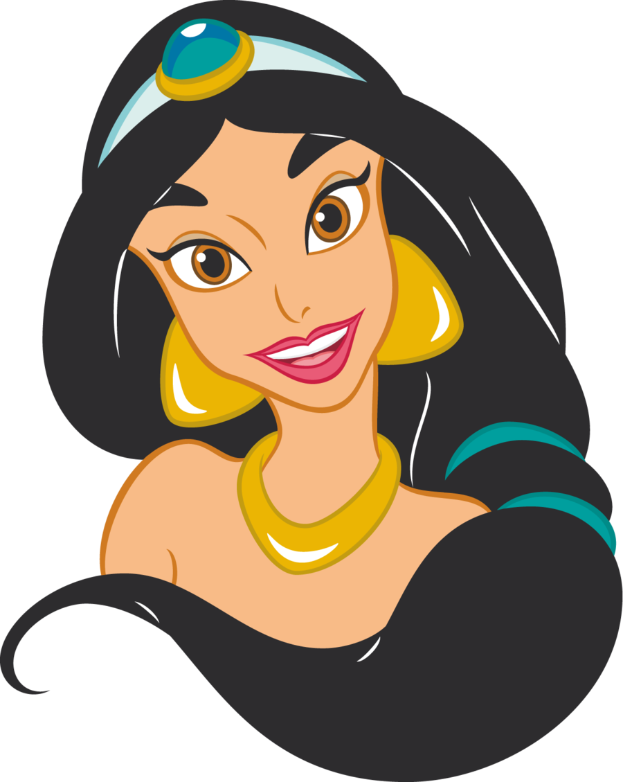 Princess Jasmine Png (black, salmon, orange)