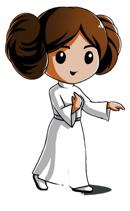 Princess Leia Png Free Download (silver, black, white)