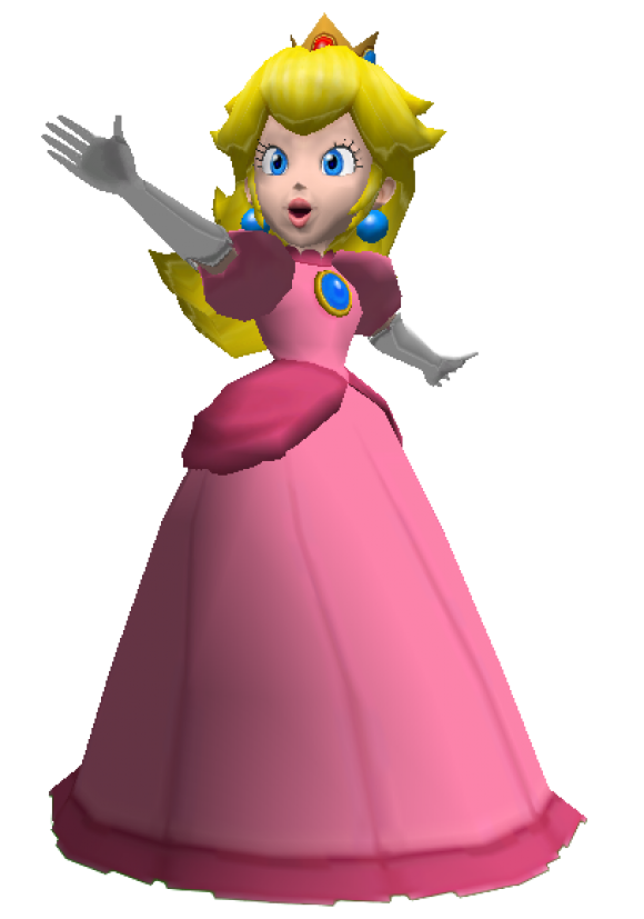 Princess Peach Png File (purple, black, salmon)