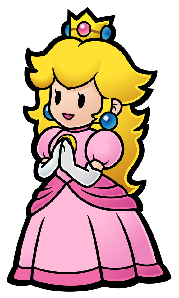 Princess Peach Png Image (black, pink, gold)