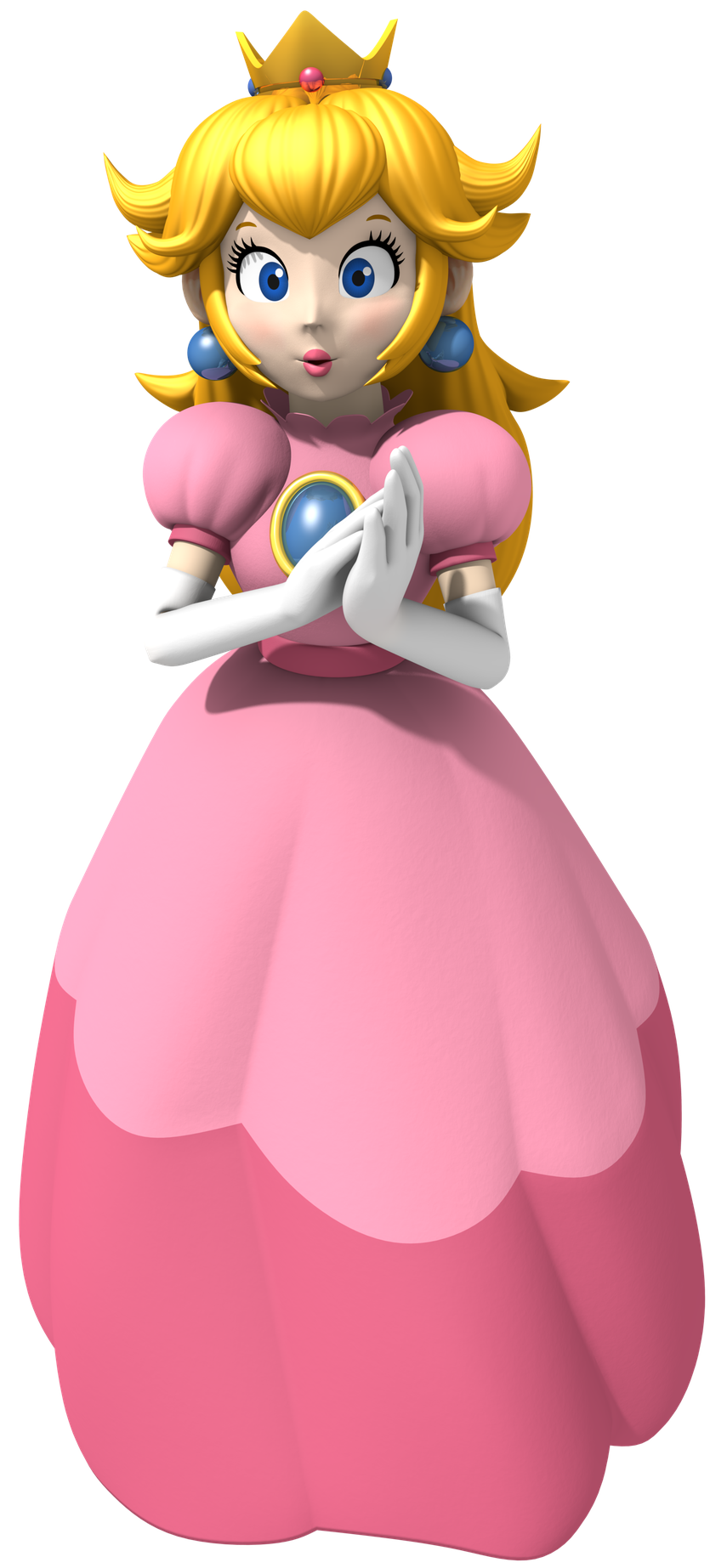 Princess Peach Transparent Background (black, pink, salmon)