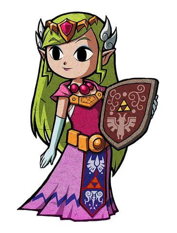 Princess Zelda Png Transparent Picture (black)