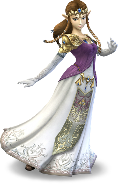 Princess Zelda Transparent Png (black, white)