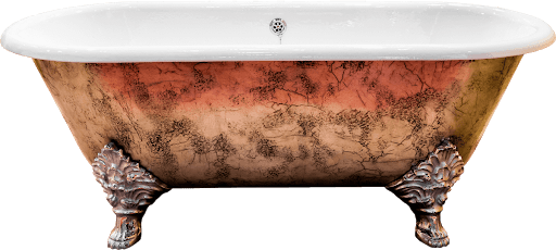 Printed Bathtub Transparent Png (gray, white, lavender)