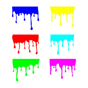 Drip Effect Png Photo (lime, black, blue, red, purplish red)