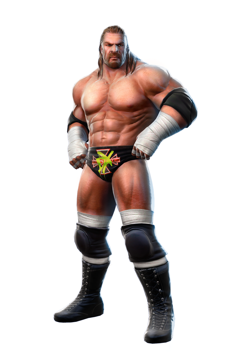 Triple H Png Isolated Image (black, gray, white)