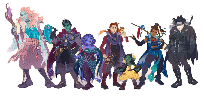 Critical Role Campaign 3 Png Isolated Photo (indigo, white)