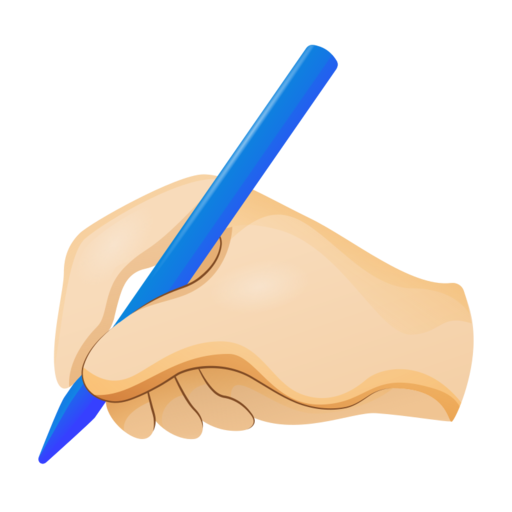 Writing Hand Skin 1 Free Png Icon Download (pink, black)