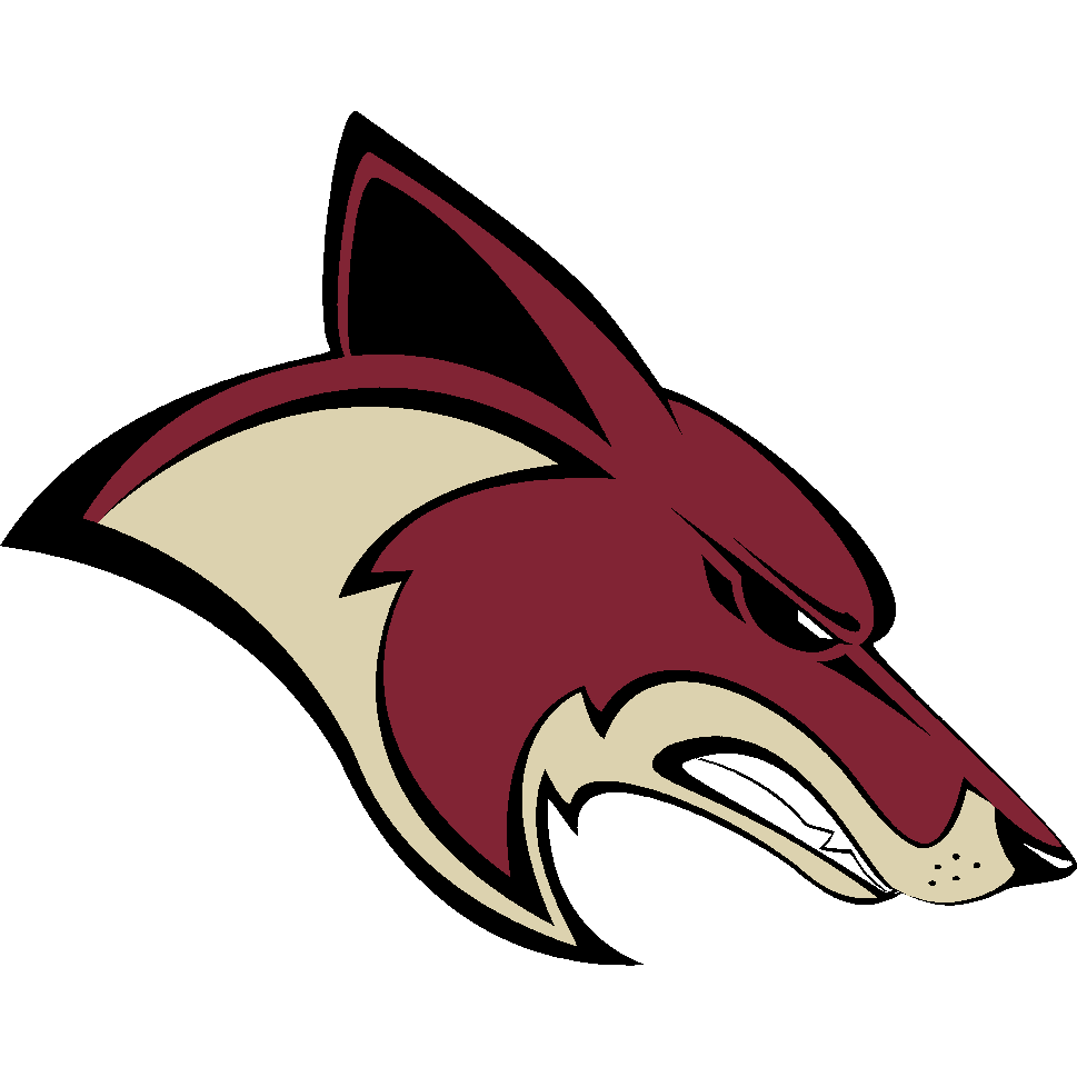 Arizona Coyotes Png File (white, maroon, black, silver)