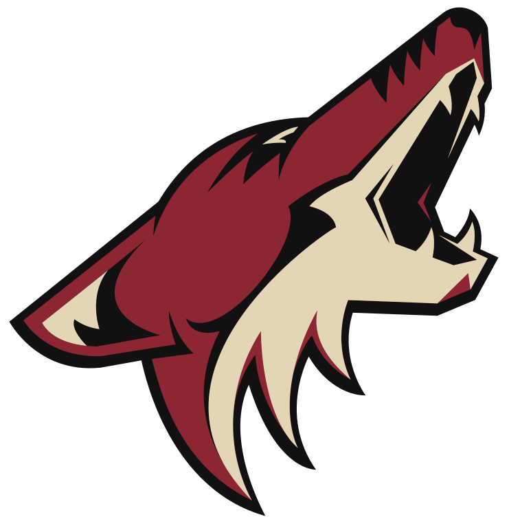 Arizona Coyotes Png Image (white, silver, black, maroon, gray)