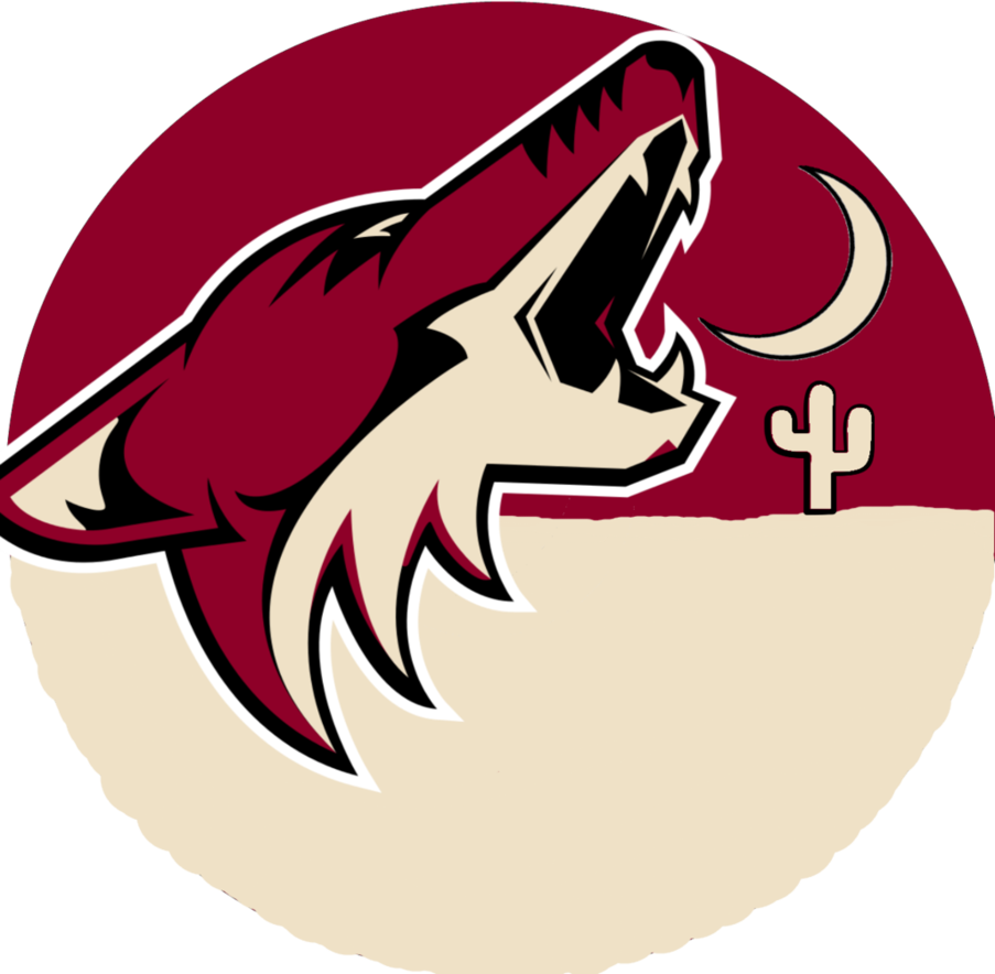 Arizona Coyotes Png (beige, maroon, black)