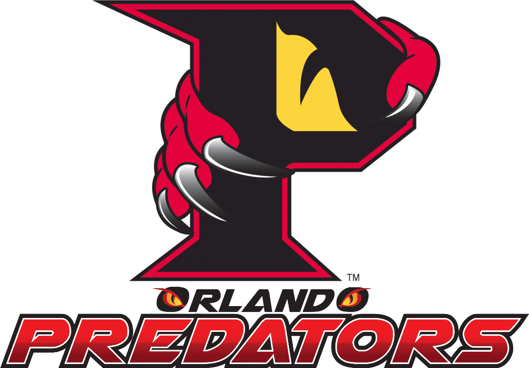 Orlando Predators Png (red, maroon, gray, gold, black)