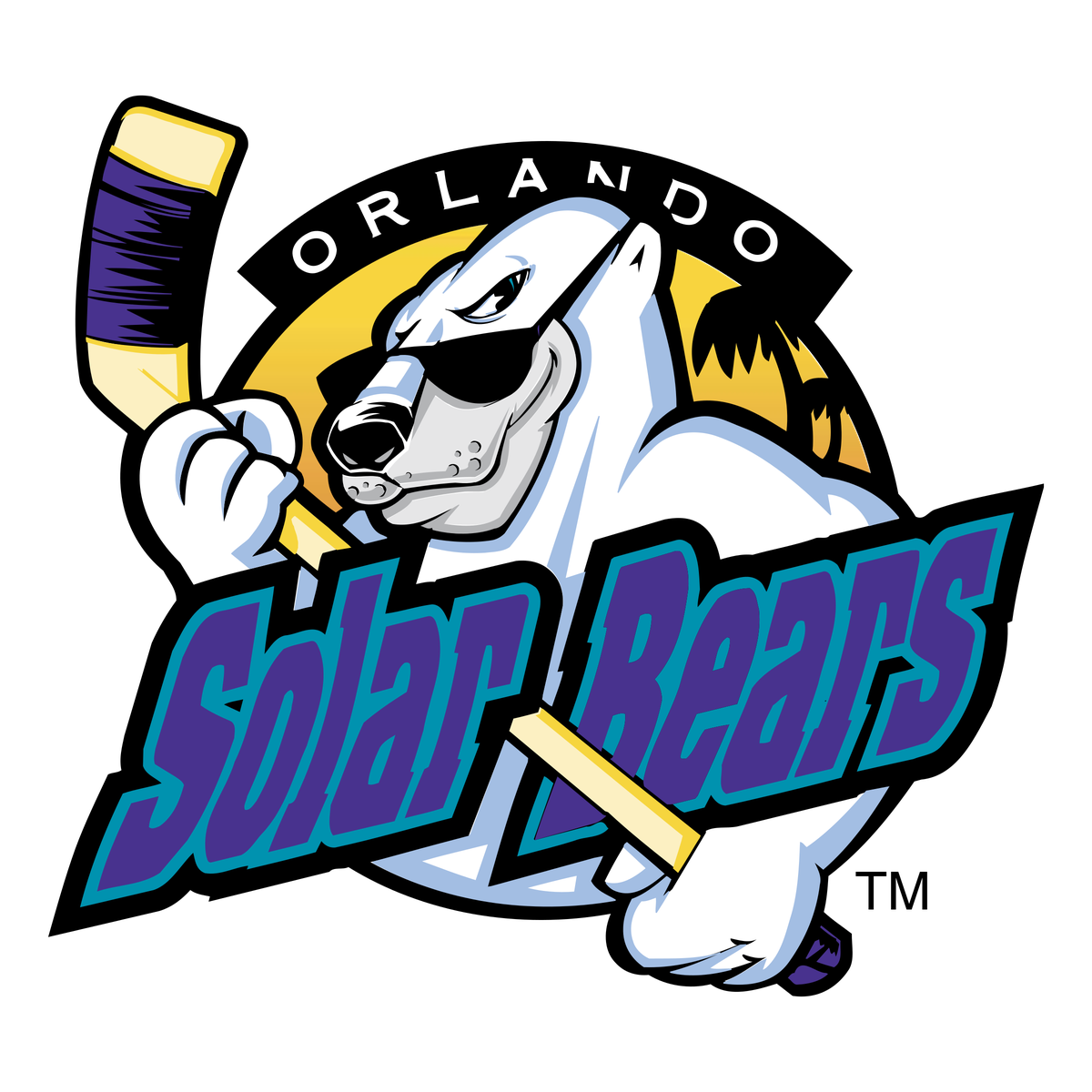 Orlando Solar Bears Png (white, indigo, black)