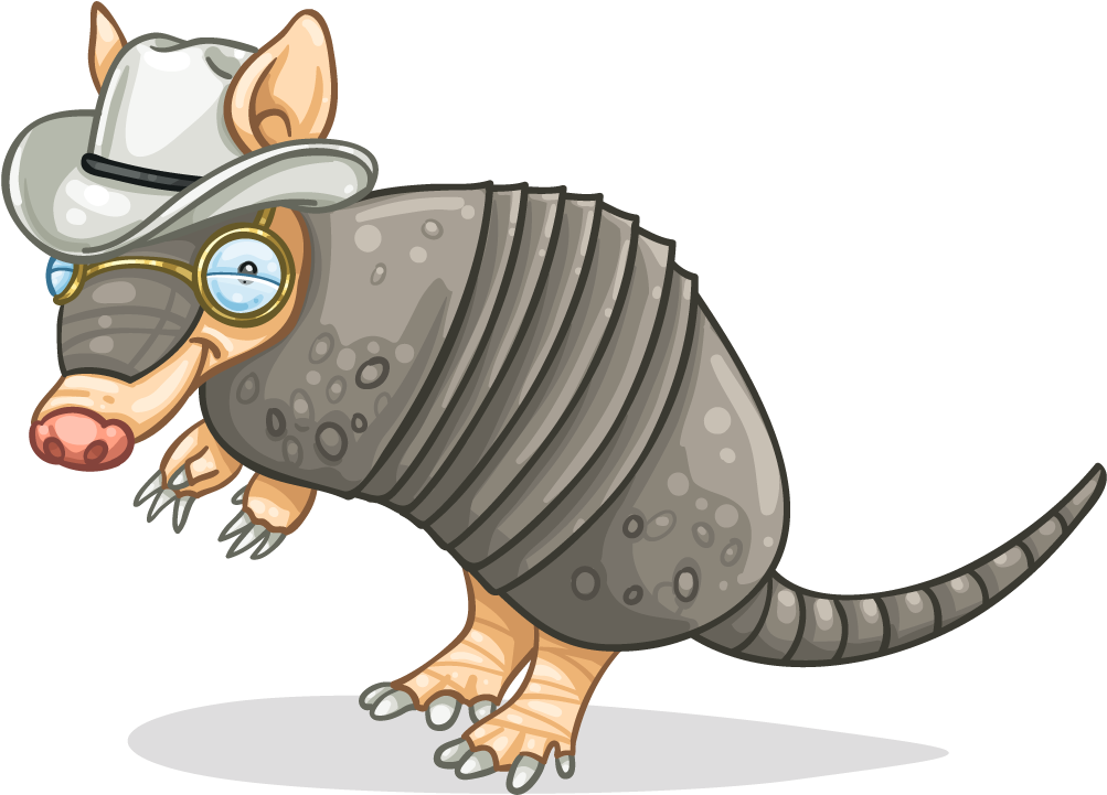 Armadillo Png Isolated File (white, black, gray)