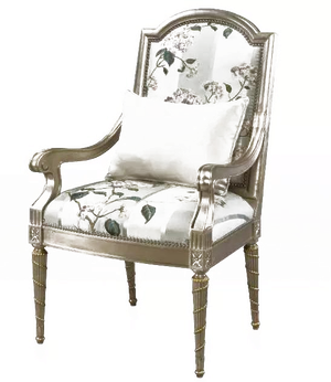 Armchair Png Pic (white, lavender, silver)