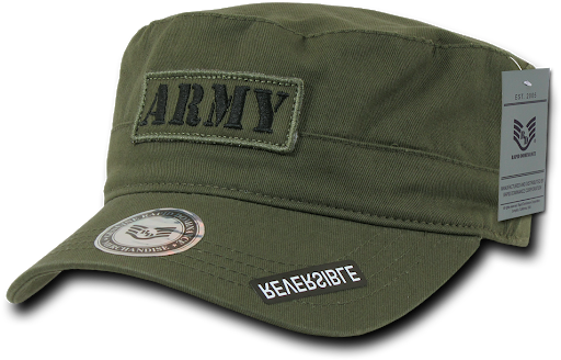 Army Hat Transparent Png (black, olive)