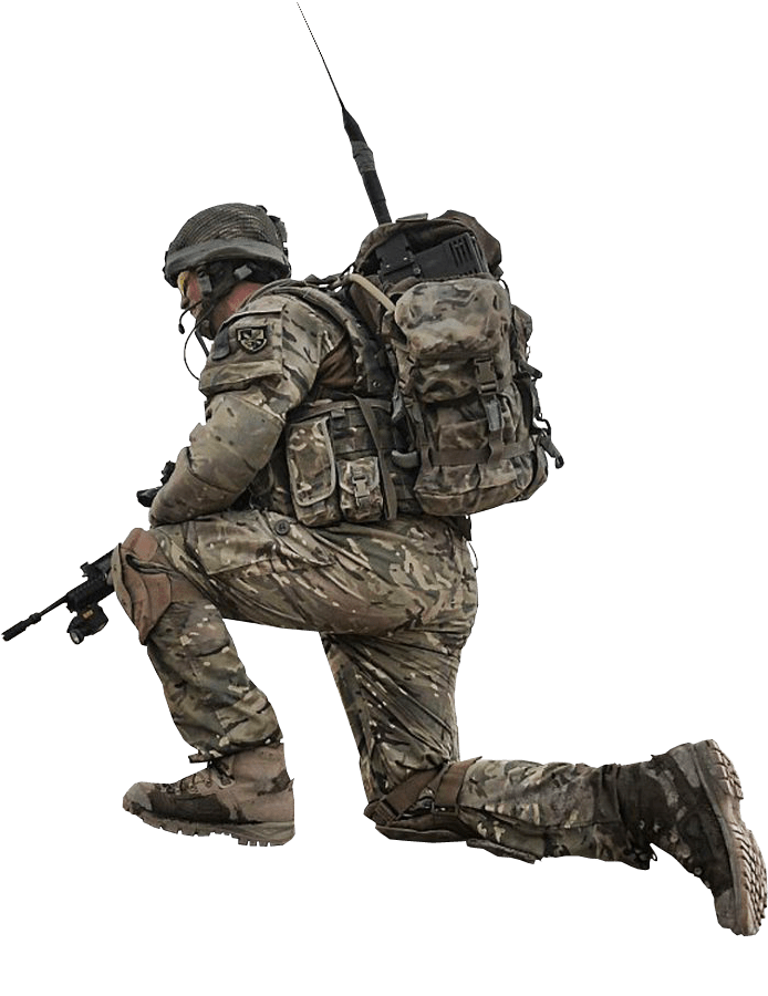 Army Soldier Png Background Image (gray)