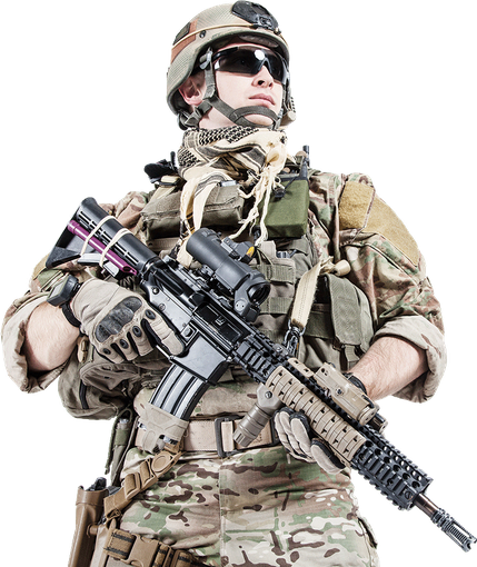 Army Soldier Png Transparent Image (black, gray, beige)