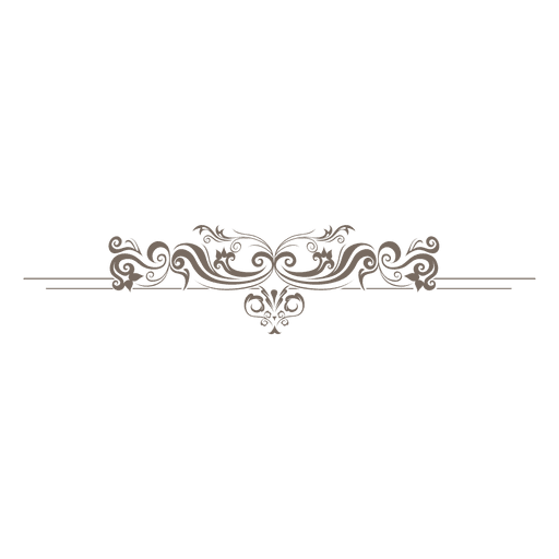 Ornate Divider Png Clipart (gray)