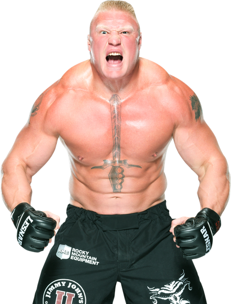 Brock Lesnar Transparent Background (black)