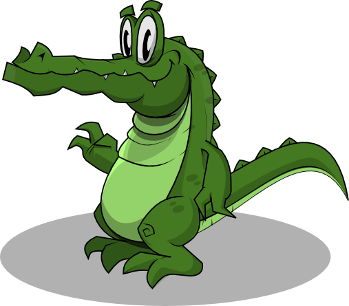 Crocodile Png Clipart (gray, olive, black, white, green)