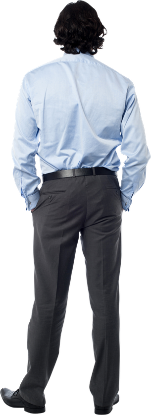 Professional Business Man Standing Png Image (black, indigo)